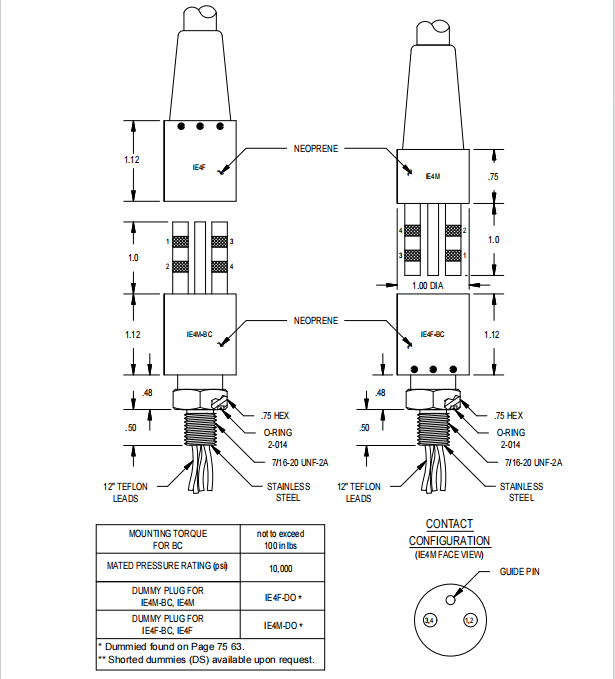 RTIE1-4M-DZ 4-Pin Unterwasser-Steckverbinder