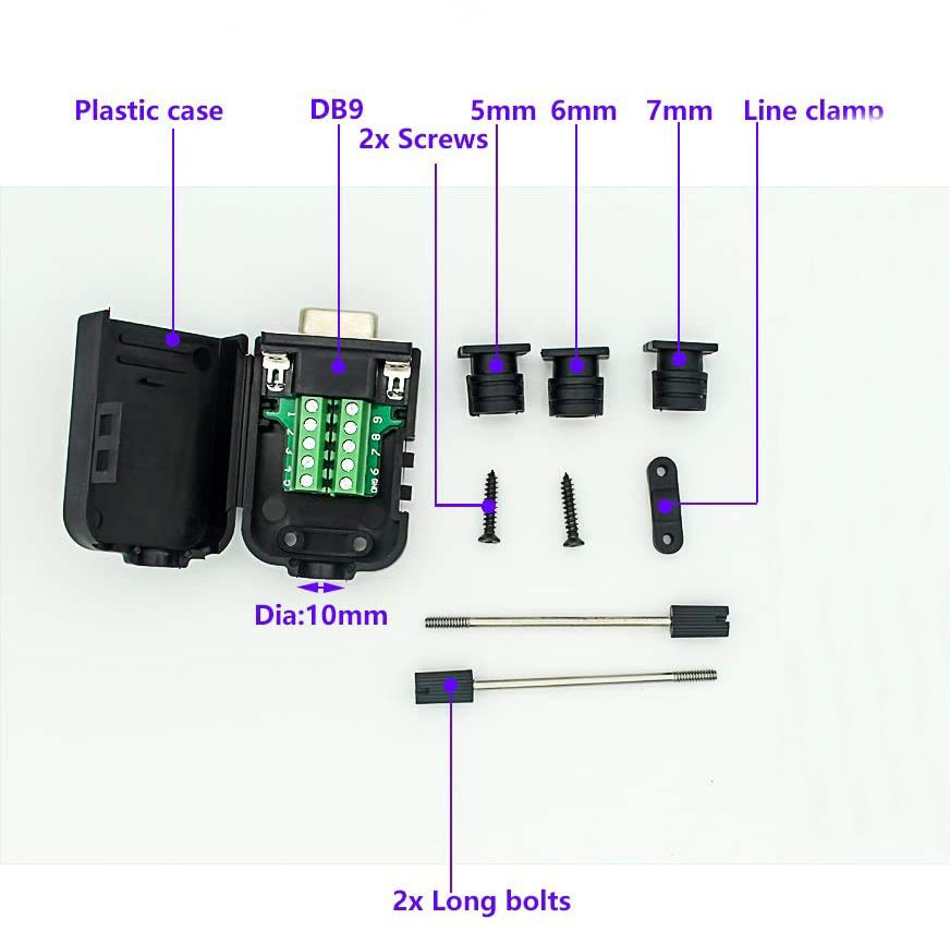 UC 1083 Unterwasser-zu-DB9-Signalkabel-Steckverbinder